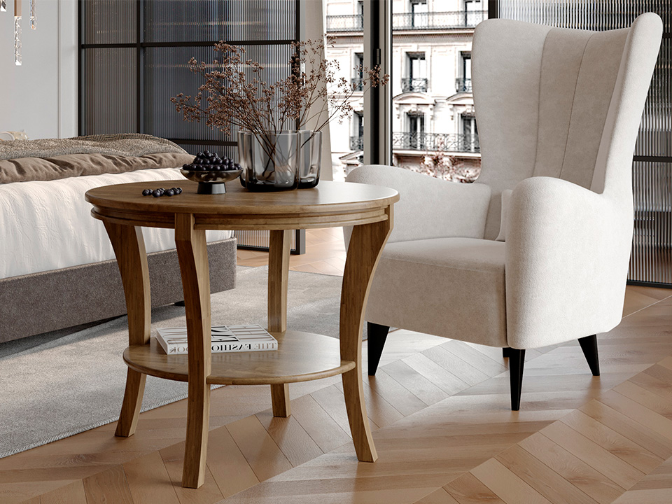 Журнальный стол Verda Массив береза Масло-воск Антик 80x80 64360₽