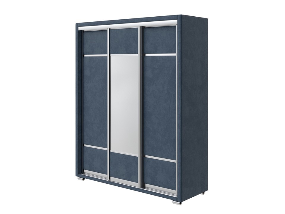 Шкаф Орматек Шкаф-купе 3х дв Orma Soft 2 1 зеркало Ткань Велюр Sohu Джинс 177x60 117300₽