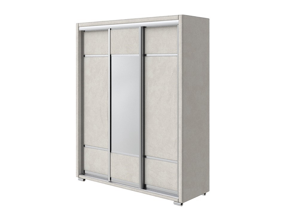 Шкаф Орматек Шкаф-купе 3х дв Orma Soft 2 1 зеркало Ткань Велюр Sohu Крем 177x60 123160₽