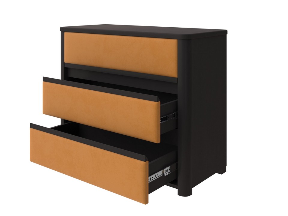 Комод Орматек Wood Soft (Ткань: Микрофибра Венге (сосна) с брашированием/Diva Шафран (308)) 90x40