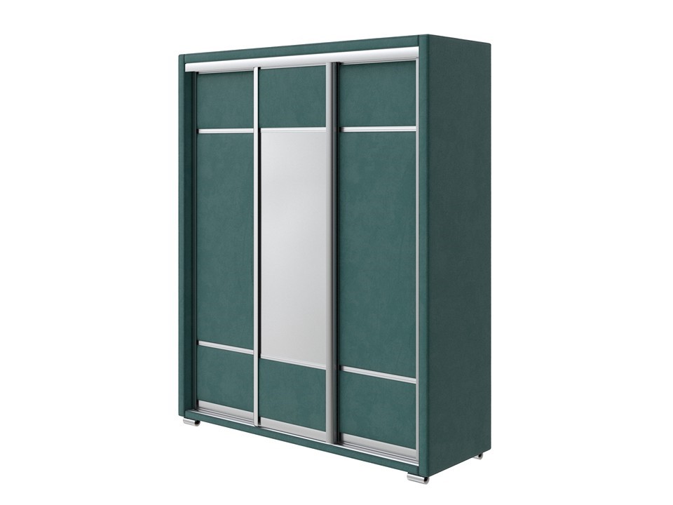 Шкаф Орматек Шкаф-купе 3х дв Orma Soft 2 1 зеркало Ткань Велюр Sohu Лазурь 177x60 117300₽