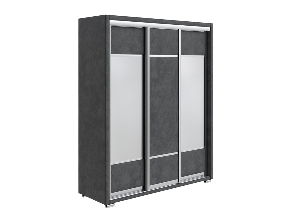 Шкаф Орматек Шкаф-купе 3х дв Orma Soft 2 2 зеркала Ткань Велюр Sohu Графит 177x60 120560₽