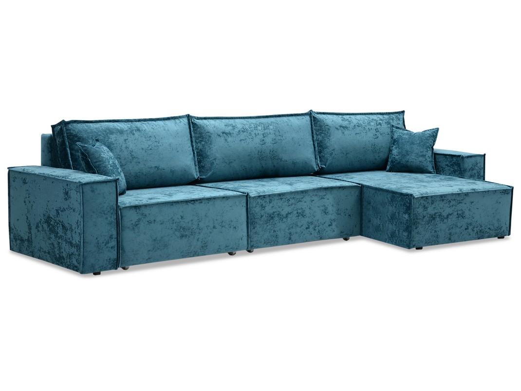 Орматек Угловой диван-кровать Фиант Soft max Ткань Велюр Crash 09 Изумрудный 137x300 106540₽