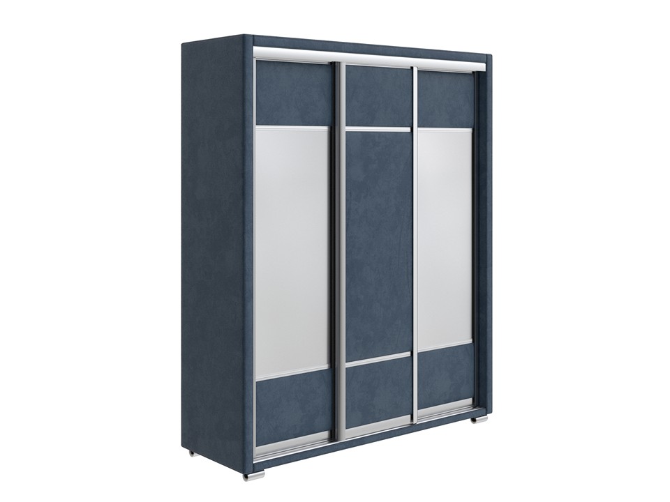 Шкаф Орматек Шкаф-купе 3х дв Orma Soft 2 2 зеркала Ткань Велюр Sohu Джинс 177x60 120560₽
