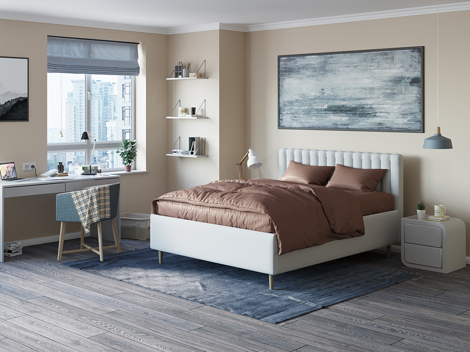 Кровать Орматек Madison Lite с подъёмным механизмом (Экокожа Бронзовый перламутр) 140x190