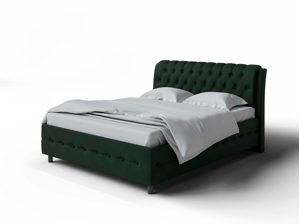 Кровать Como Veda 4 с подъёмным механизмом Ткань Микровелюр Laska 19 Папоротник 140x190 79970₽