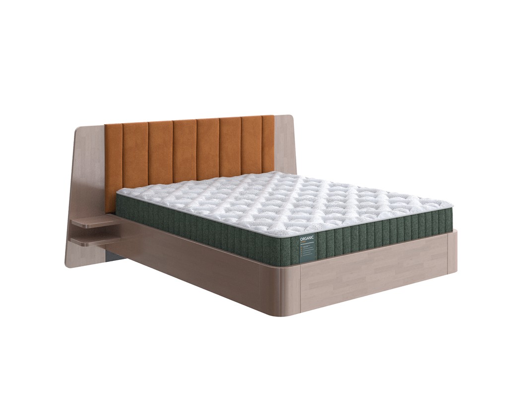 Мягкая Кровать Орматек FlyWood Ткань Микровелюр Антик березаSelfie Терракот 160x220 149000₽