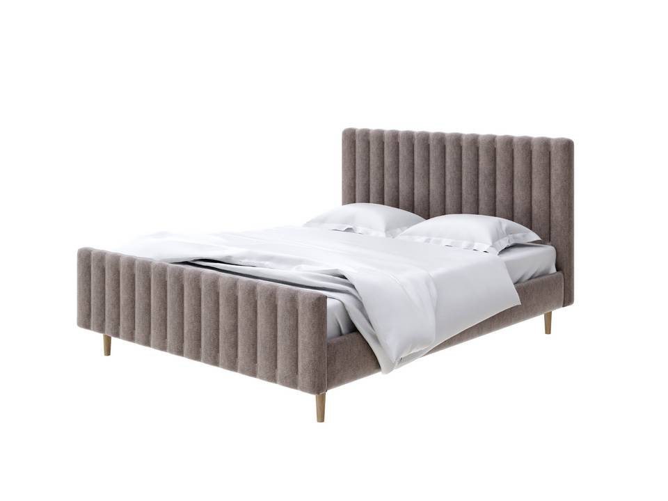 Мягкая Кровать Орматек Madison Ткань Рогожка Levis 25 Светло-коричневый 200x220 55370₽