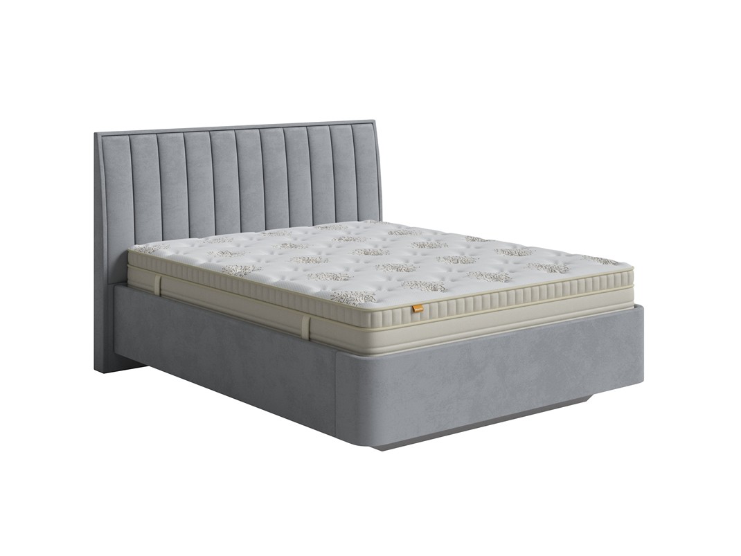 Кровать Fly Majesty (Ткань: Велюр Ultra Осенний туман) 140x190