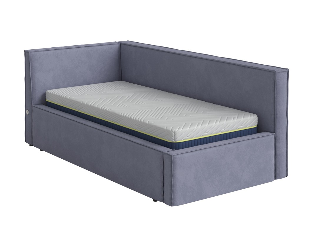 Кровать Кровать-софа Porto Lite правая Ткань Микрофибра Diva Светло-серый 100x200 59800₽