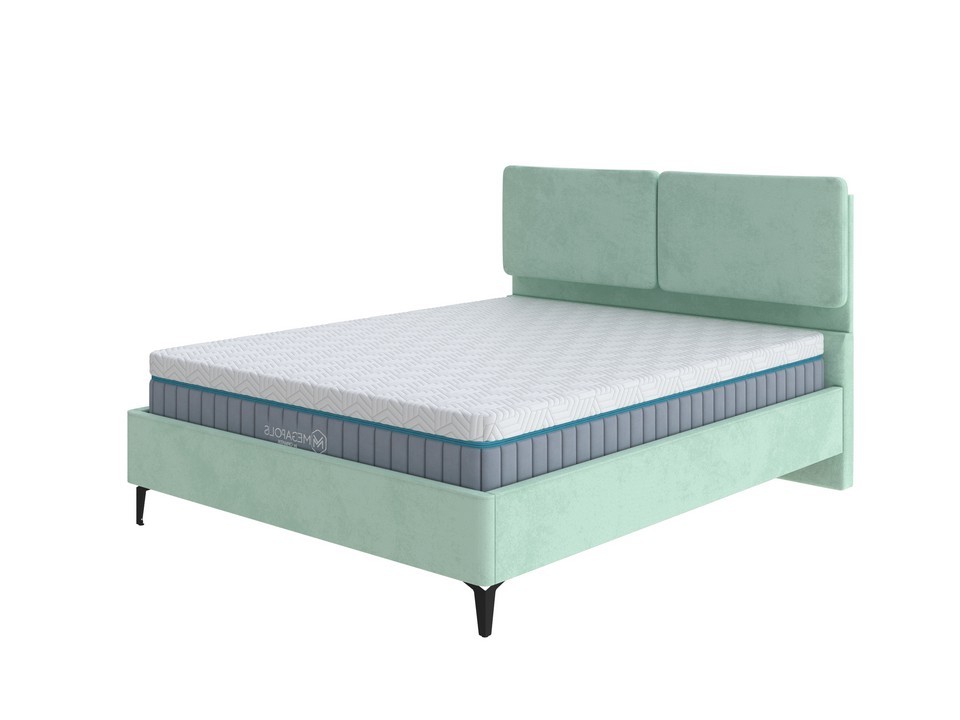 Кровать Megapolis (Ткань: Велюр Teddy Мятный) 140x190 кресло кровать boss 2 0 велюр роял тауп