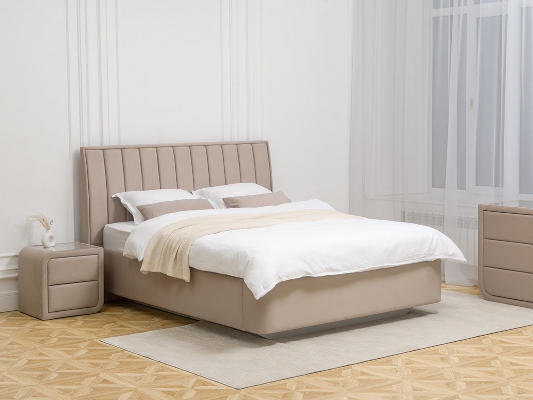 Кровать Fly Majesty (Ткань: Микрофибра Diva Латте) 160x190