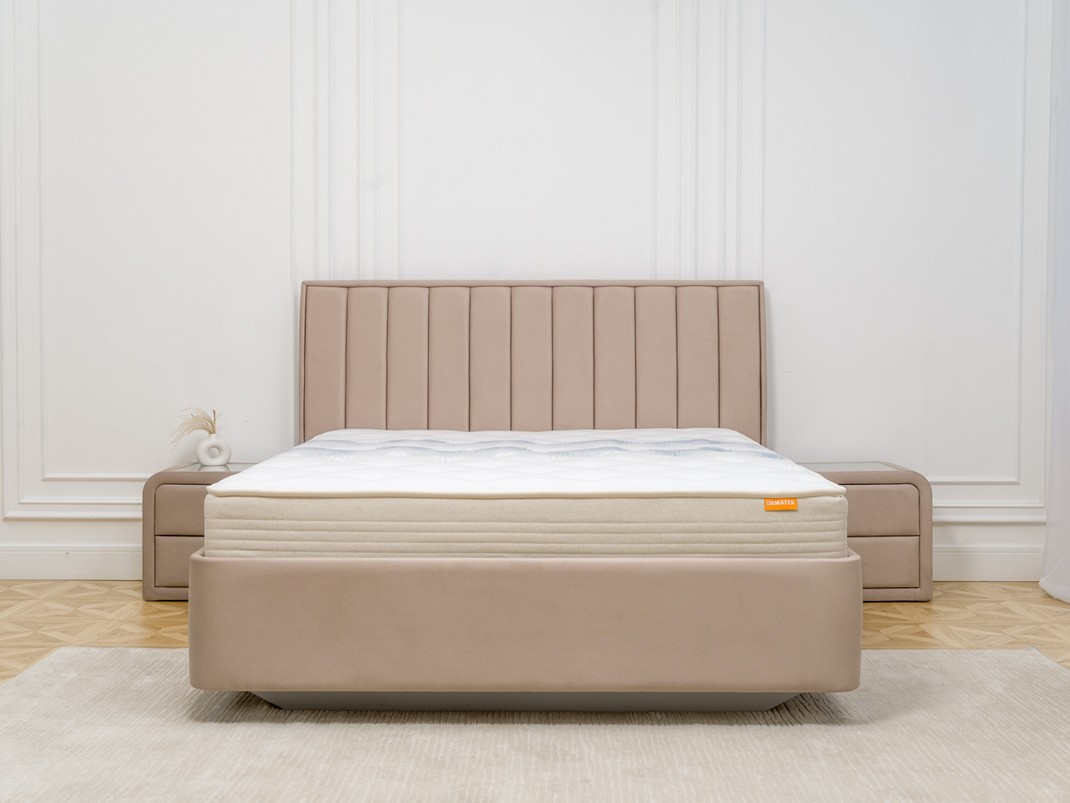 Кровать Fly Majesty с подъёмным механизмом (Ткань: Микрофибра Diva Латте) 160x190