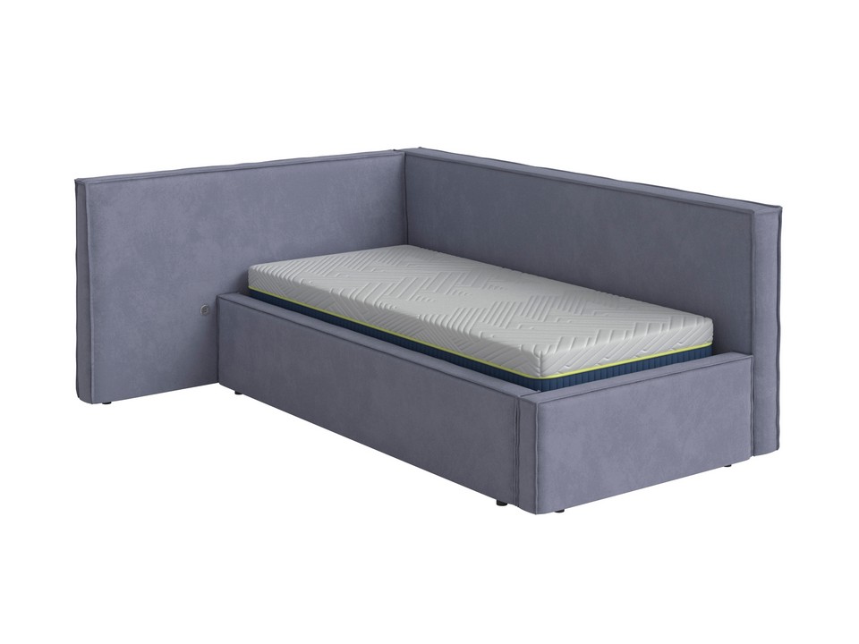 Кровать Орматек Кровать-софа Porto правая Ткань Микровелюр Manhattan Цветочный белый 100x200 75640₽