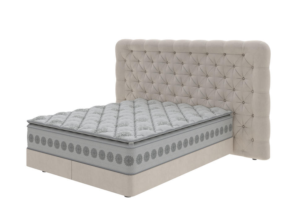 Кровать Спальная система Verda Cloud Ткань Микровелюр Marino 4 Лен 180x210 254000₽