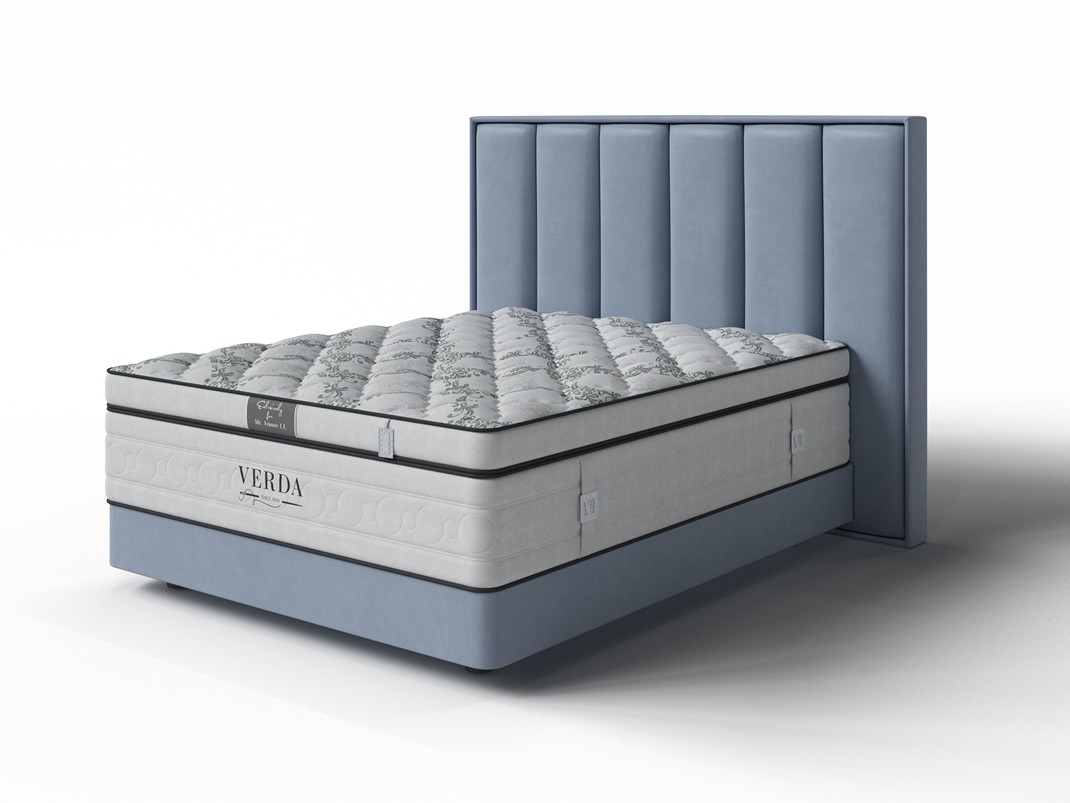 Кровать Спальная система Verda Frame Ткань Микровелюр Manhattan Тихий океан 160x210 221920₽