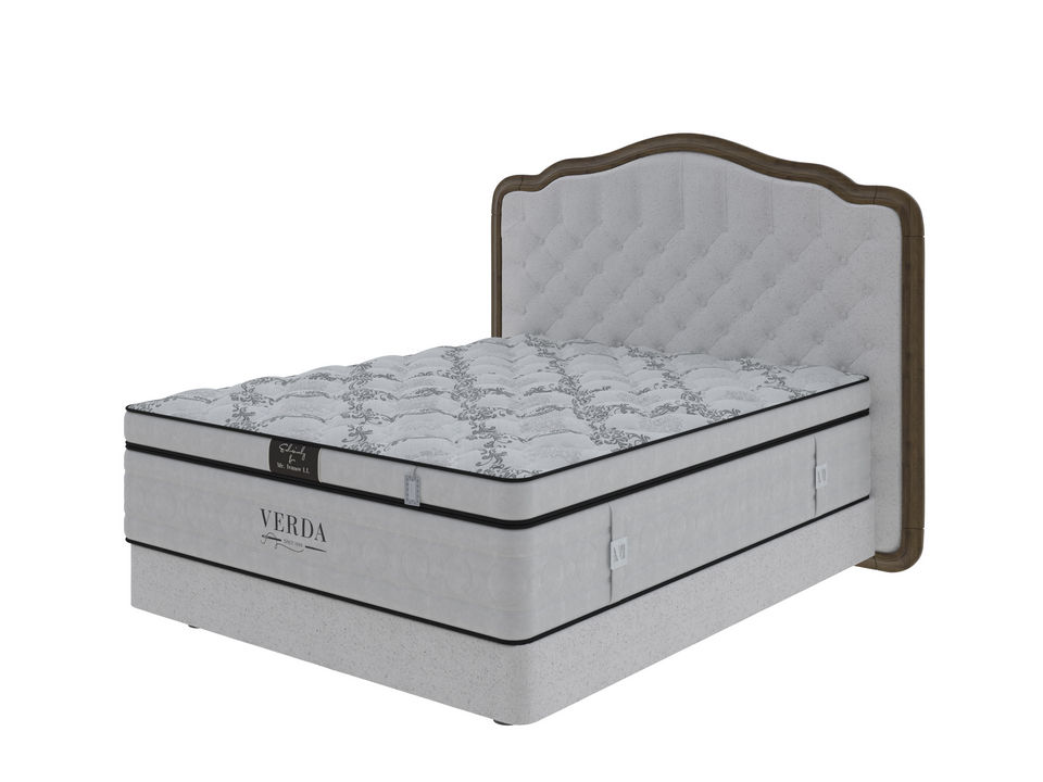 Кровать Спальная система Verda Venecia Classic Ткань Микрошенилл Rialto Белый кварц 160x220 232290₽