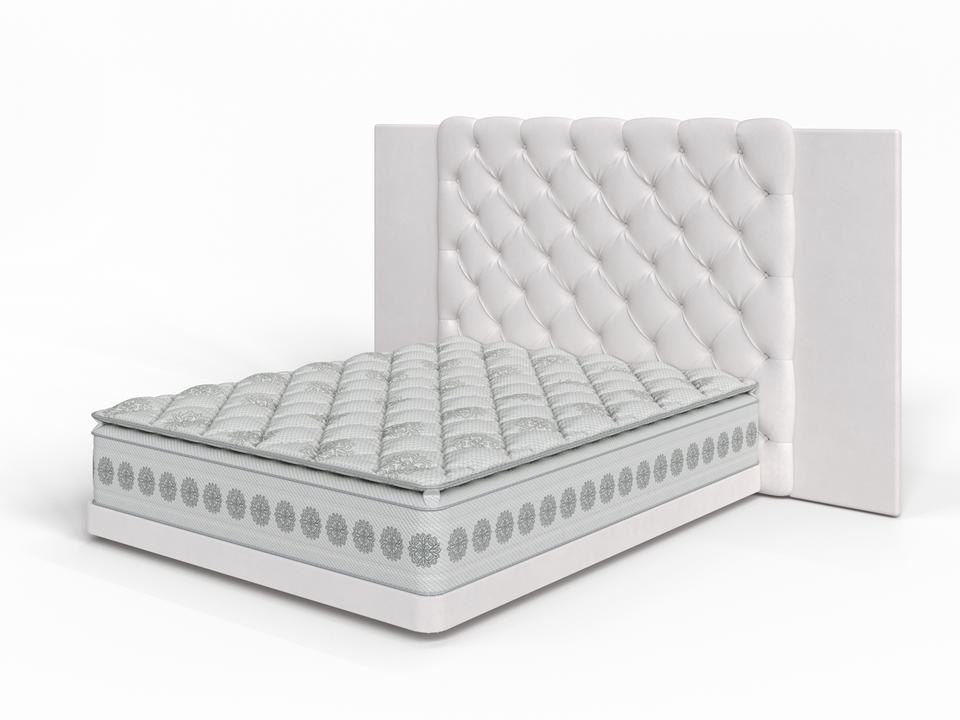 Кровать Спальная система Verda Alliance Ткань Микровелюр Laska 01 Белая смородина Verda 160x210 231500₽