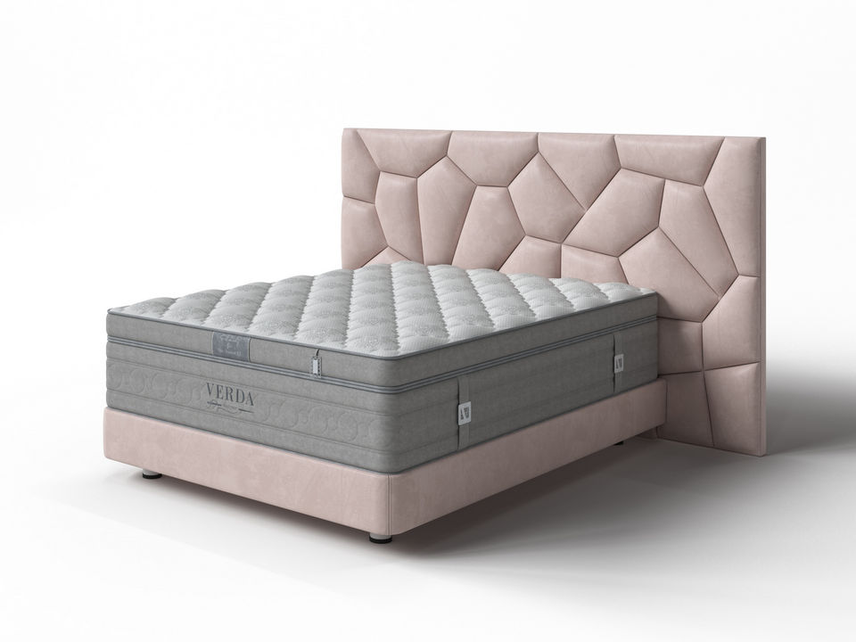 Кровать Спальная система Verda Gems Ткань Микровелюр Manhattan Латтэ 140x210 287990₽