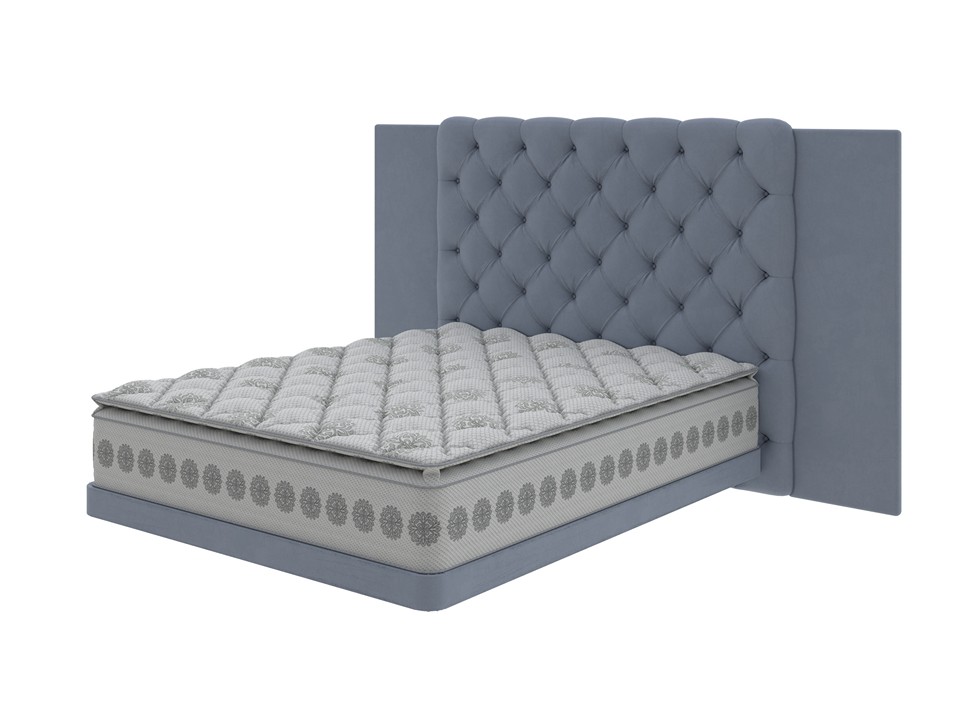 Кровать Спальная система Verda Alliance Ткань Микровелюр Manhattan Тихий океан 200x210 372470₽